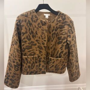 H&M Animal Print Faux Fur Jacket